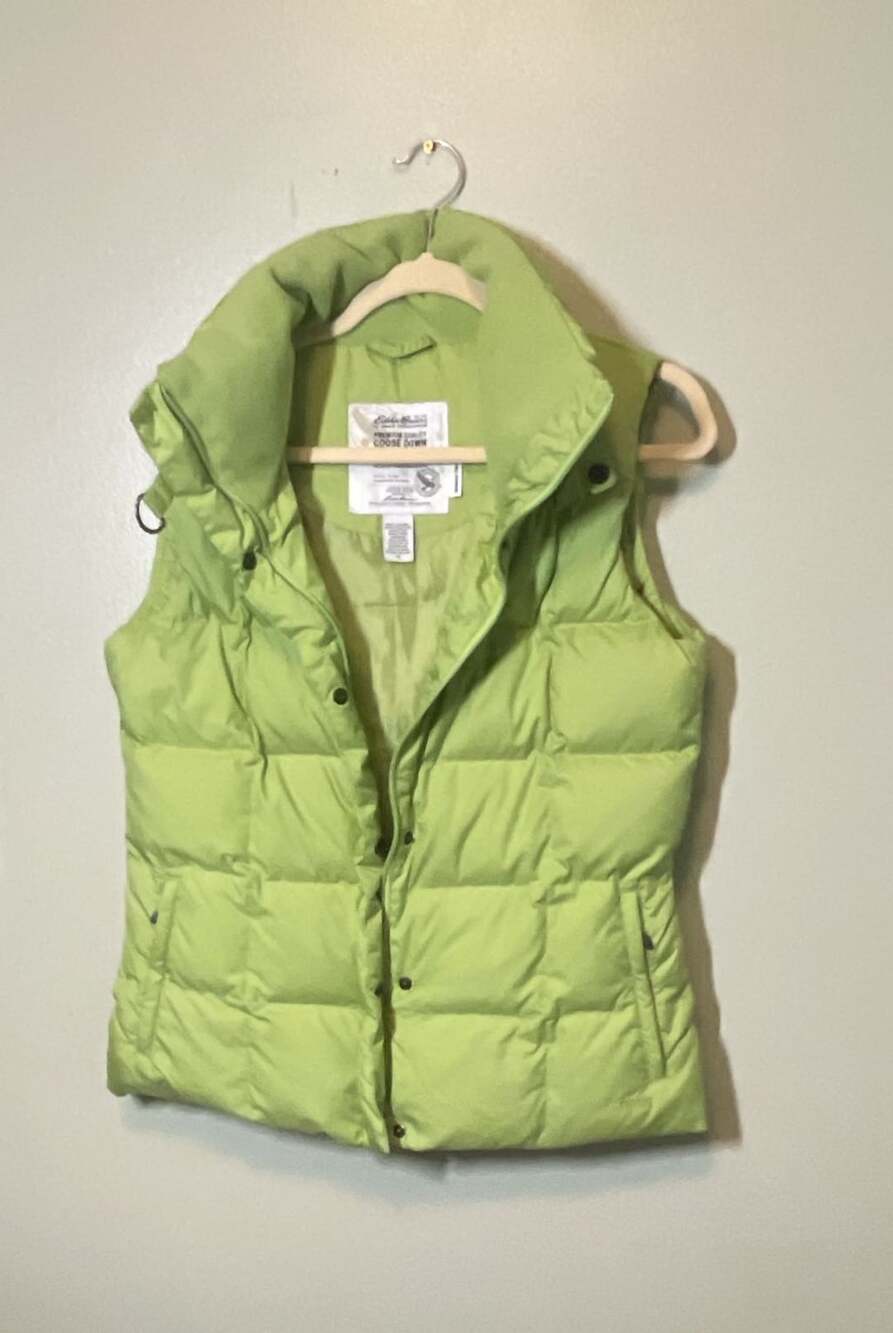 Eddie Bauer Premium Goose Down EB700 Puffer Vest in Lime Green